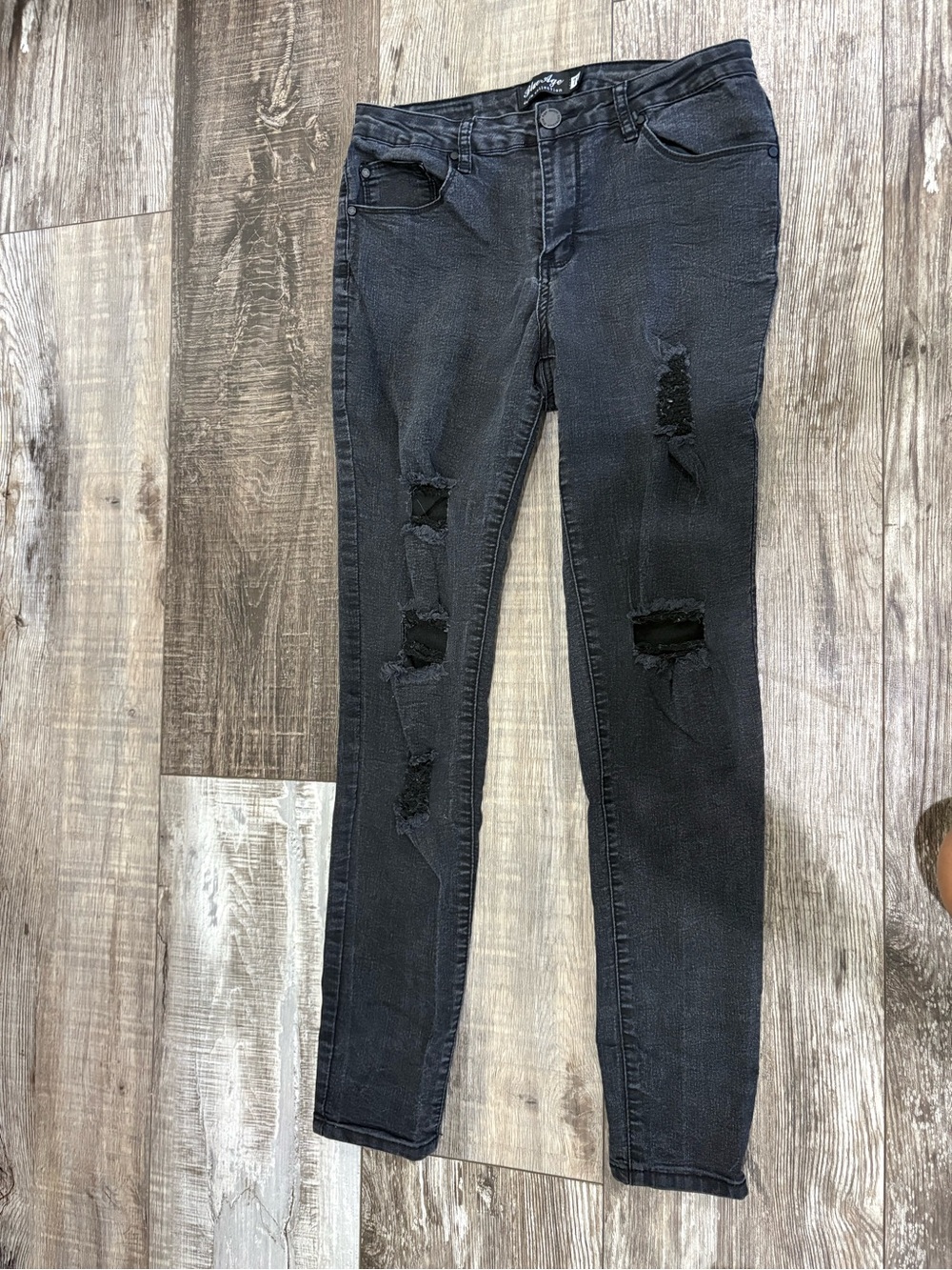 Distressed Black Skinny Jeans for Women - Stretch Denim